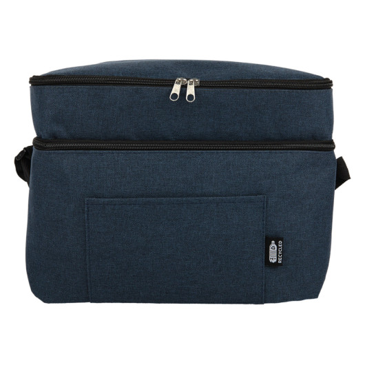 Custom Branded rPET Duo Cooler Bags Navy